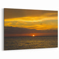 Quintana Roo Wall Art – Ocean Sunset Canvas with Golden Horizon