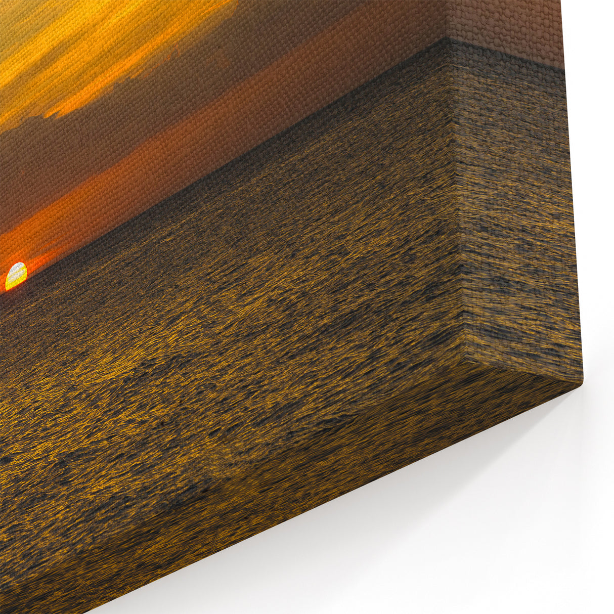 Quintana Roo Wall Art – Ocean Sunset Canvas with Golden Horizon