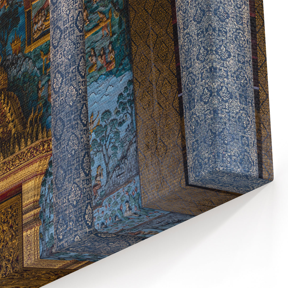 Laos Temple Wall Art - Intricate Decorative Architecture Photography Print