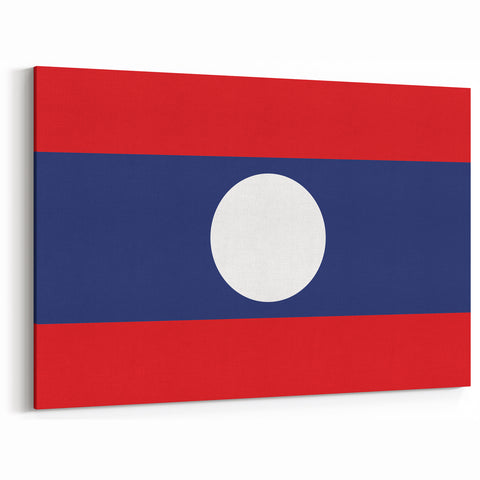 Laos National Flag - Symbolic Patriotic Wall Art Print