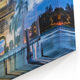 Patuxai Monument with Fountain - Laos Evening Photography Print