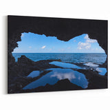 Barbados Photography Prints – Ocean View from Cave, Scenic Coastal Art
