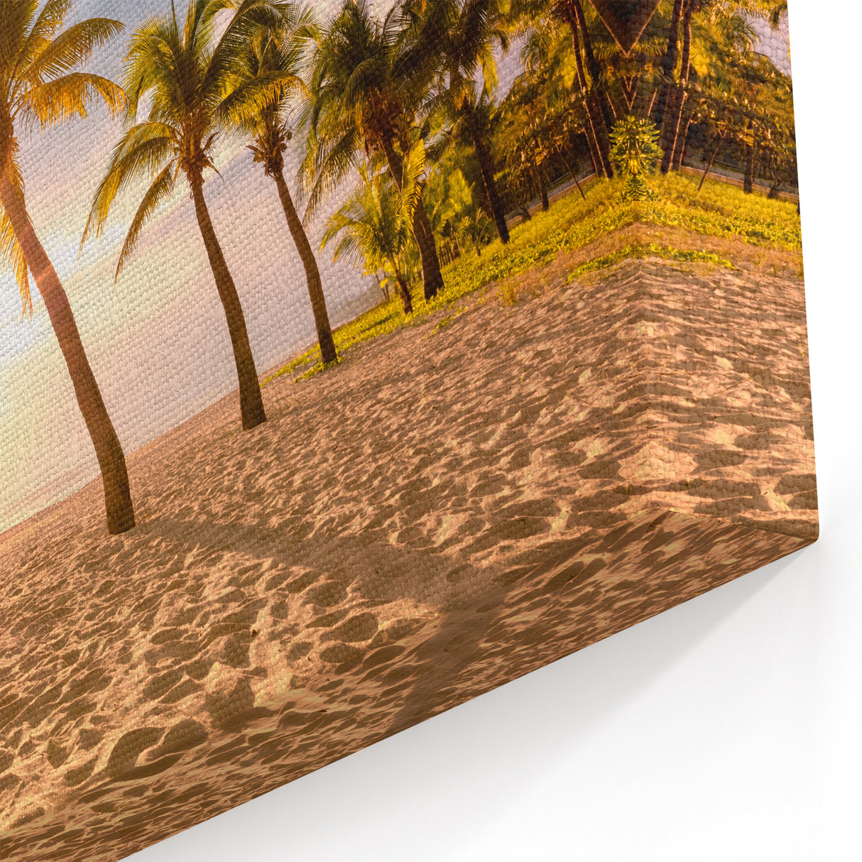 Barbados Wall Art – Sunny Beach Scene with Palm Trees, Coastal Decor