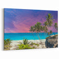 Tropical Island Prints – Vibrant Beach and Palm Trees, Barbados Wall Art