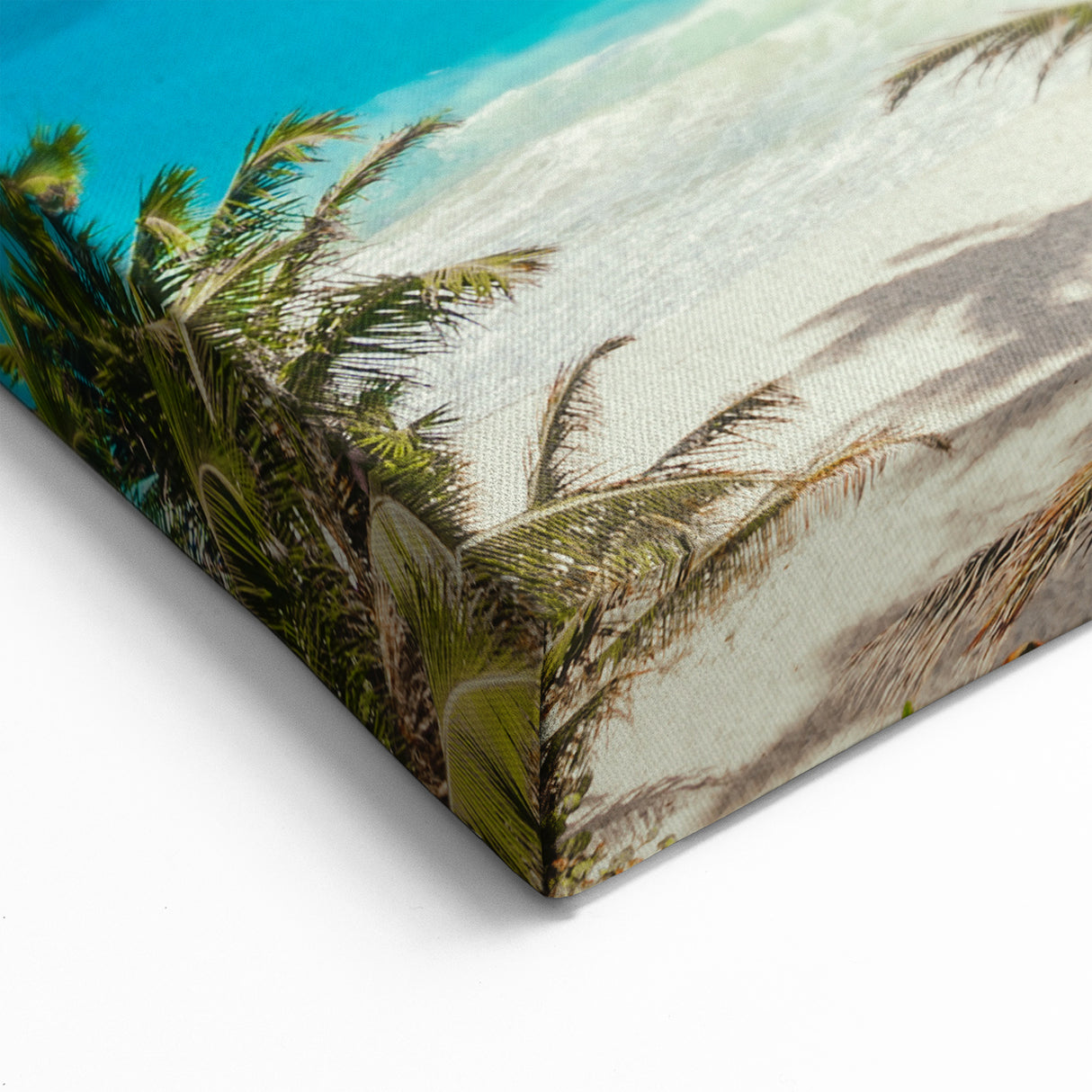 Tropical Island Prints – Vibrant Beach and Palm Trees, Barbados Wall Art