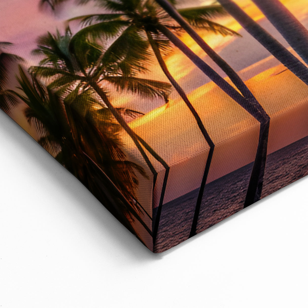 Barbados Sunset Art – Vibrant Palm Trees and Colorful Skies Wall Decor