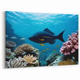 Bermuda Photography Prints - Vibrant Underwater Coral and Fish Scene