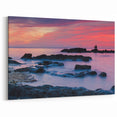 Coastal Bermuda Artwork - Dramatic Sunset and Rock Formations by the Sea