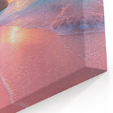 Scenic Bermuda Landscapes - Pink Sand Beach at Sunset with Serene Waters