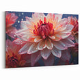 Blush Pink Dahlia Floral Art | Botanical Flower Canvas Print for Decor