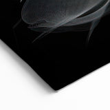 Abstract Black and White Dahlia Art | Botanical Flower Canvas Print