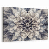 Vintage Botanical Dahlia Wall Art | Intricate Flower Canvas Print