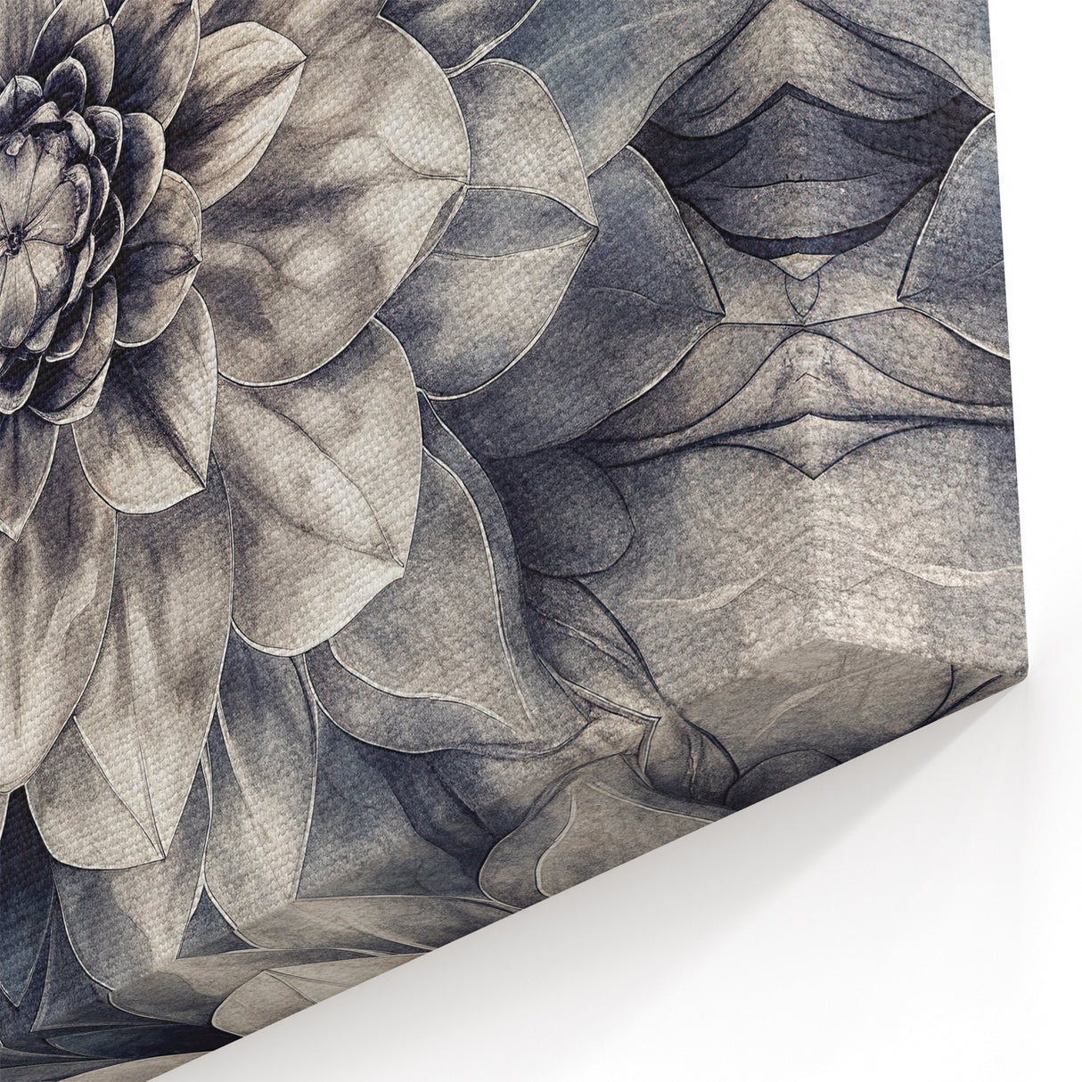 Vintage Botanical Dahlia Wall Art | Intricate Flower Canvas Print