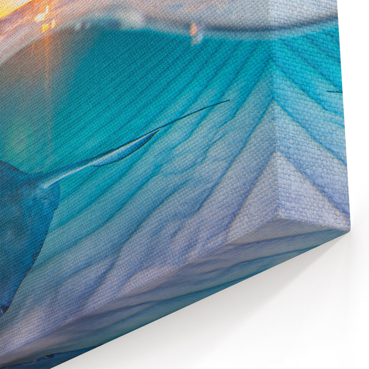 Cayman Island Wall Art – Vibrant Stingray Sunset Tropical Canvas Print