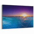 Caribbean Beach Art – Vibrant Ocean Waves and Sunset Cayman Island Print