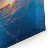 Caribbean Beach Art – Vibrant Ocean Waves and Sunset Cayman Island Print