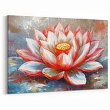 Vibrant Water Lily Canvas - Bold Floral Wall Art for Home Decor