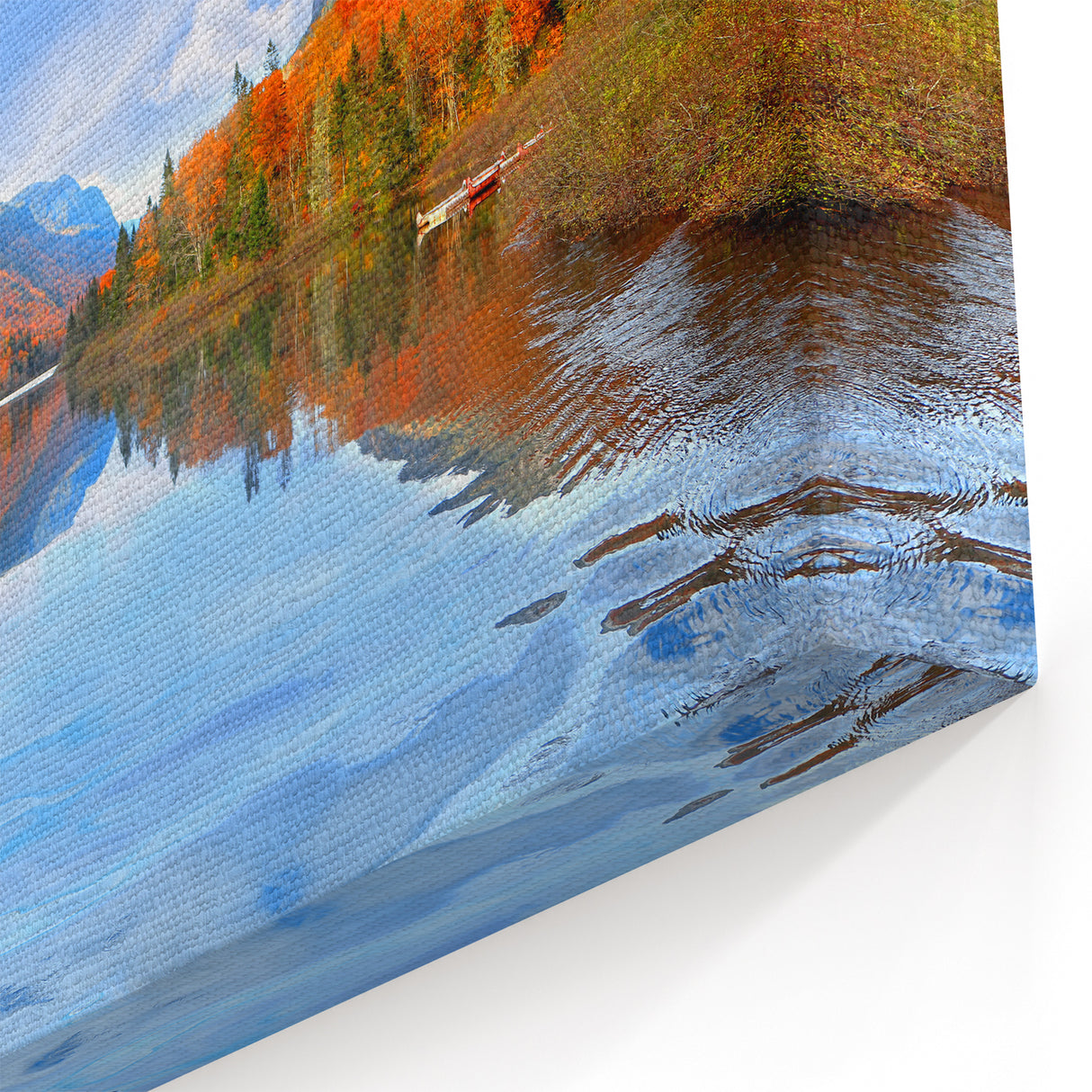 Mountain Autumn Reflection Quebec – Scenic Fall Landscape Wall Art