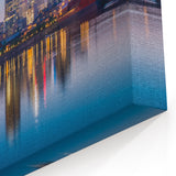 City Skyline at Dusk Quebec – Scenic Cityscape Wall Art, Vibrant Print