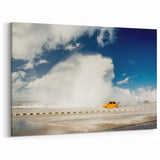 Vintage Cuba Wall Art - Havana Coastal Drive with Classic Car Cuban Print