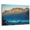 Serene Cuban Landscape Wall Art - Mountain View with Palm Trees Decor