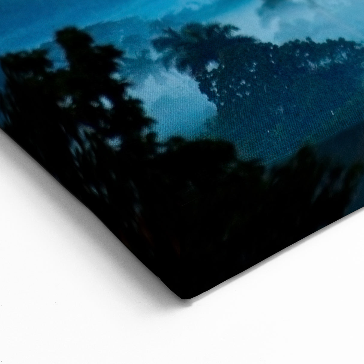 Serene Cuban Landscape Wall Art - Mountain View with Palm Trees Decor