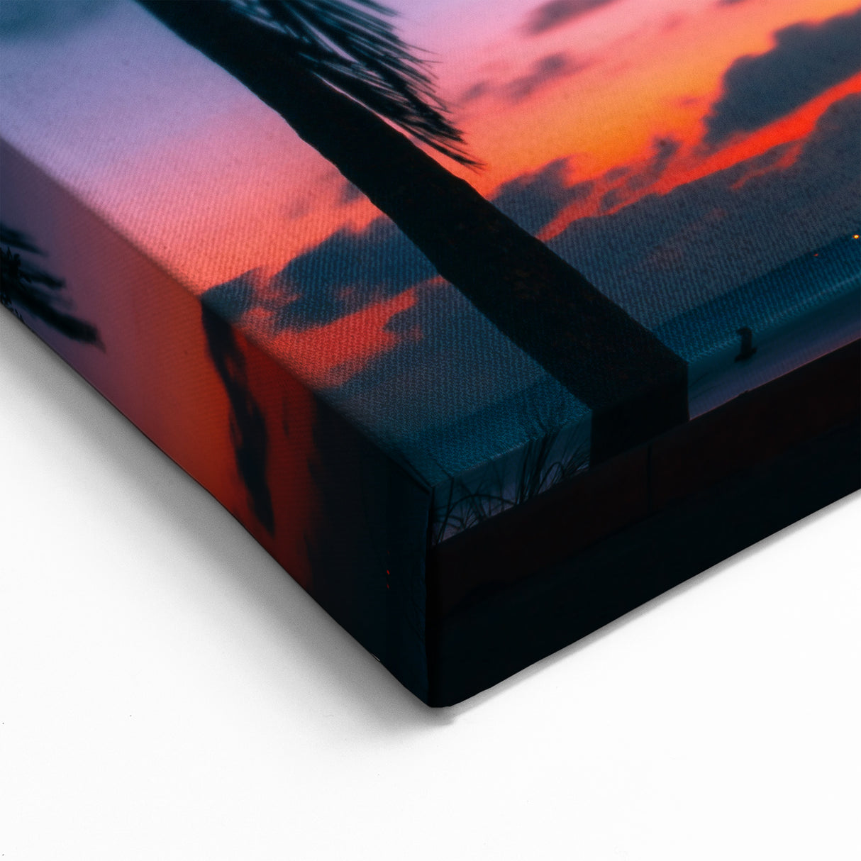 Sunset Cuba Wall Art - Tropical Palm Trees with Vibrant Caribbean Sky