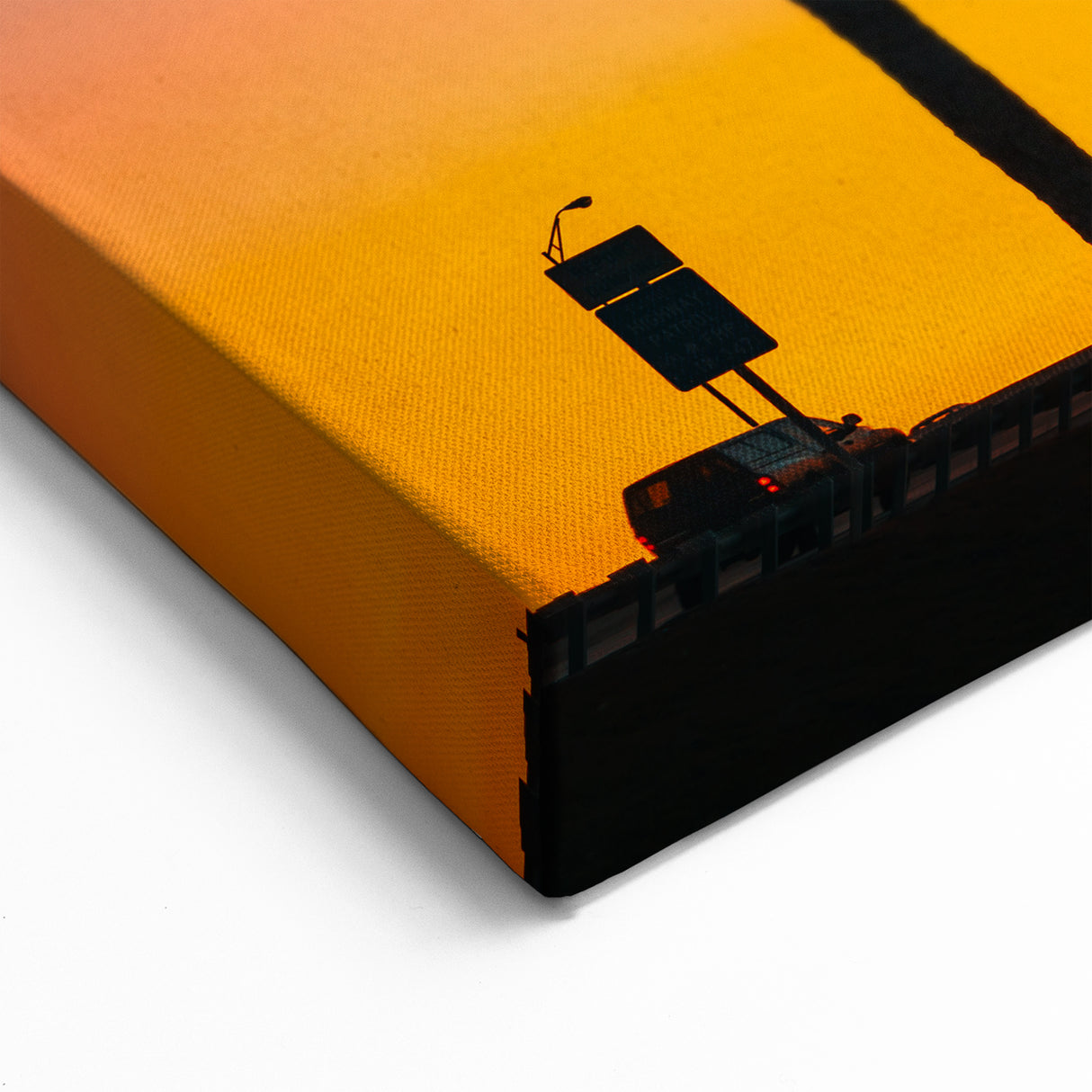 Caribbean Sunset Wall Art - Tropical Palms with Vibrant Orange Sky