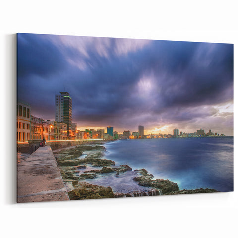 Cuba Wall Art – Stunning Havana Waterfront Caribbean Art Print