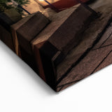 Festive Quebec Street Scene – Christmas Holiday Wall Art, Winter Decor