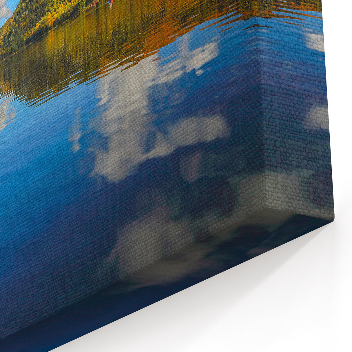 Autumn Lake Reflection Quebec – Scenic Fall Landscape Wall Art Print