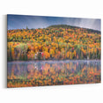 Autumn Forest Reflection Quebec – Vibrant Fall Landscape Wall Art
