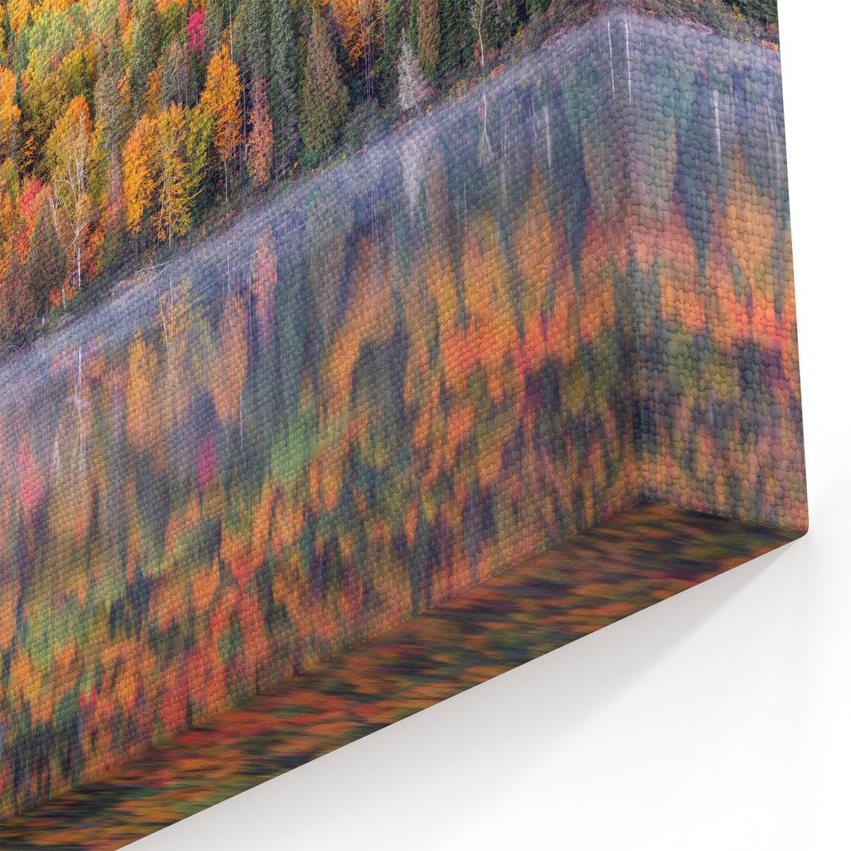 Autumn Forest Reflection Quebec – Vibrant Fall Landscape Wall Art