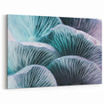 Blue Floral Wall Art: Nature Close-Up of Textured Petals Canvas Art
