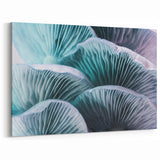 Blue Floral Wall Art: Nature Close-Up of Textured Petals Canvas Art