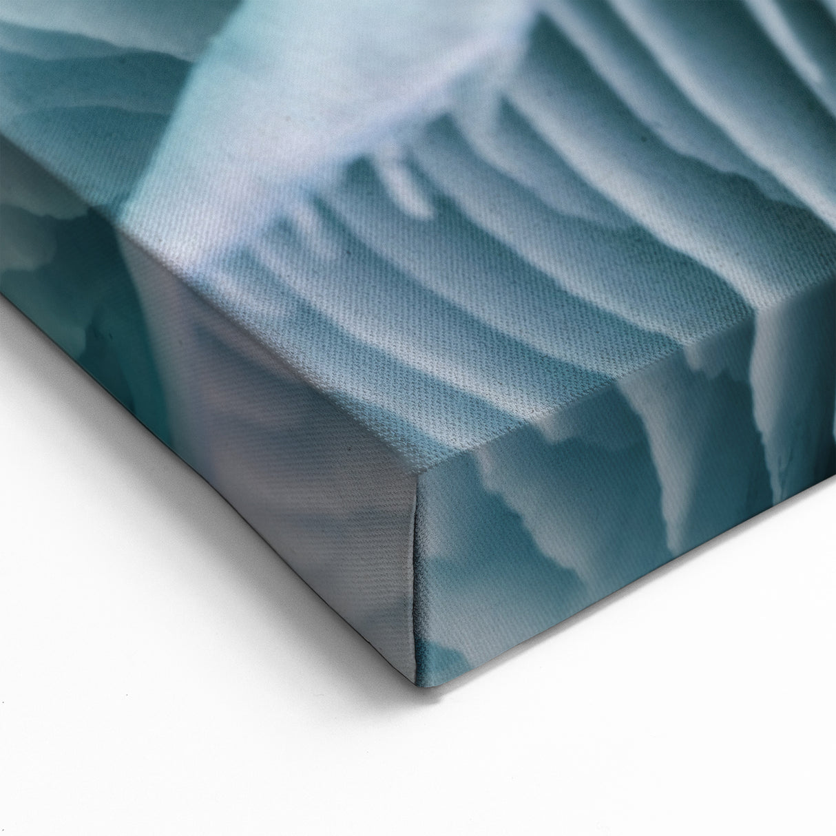 Blue Floral Wall Art: Nature Close-Up of Textured Petals Canvas Art