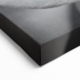 Monochrome Orchid Wall Art: Black and White Floral Canvas with Yellow Accent