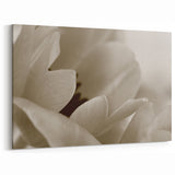 Sepia-Toned Floral Wall Art: Vintage Close-Up of Blooming Petals Canvas