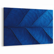 Blue Leaf Wall Art: Nature Close-Up of Intricate Veins on Canvas