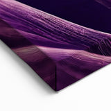 Abstract Purple Floral Wall Art: Nature-Inspired Flowing Petals Canvas