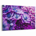 Vibrant Purple Floral Wall Art: Close-Up of Bold Blossoming Flowers Canvas