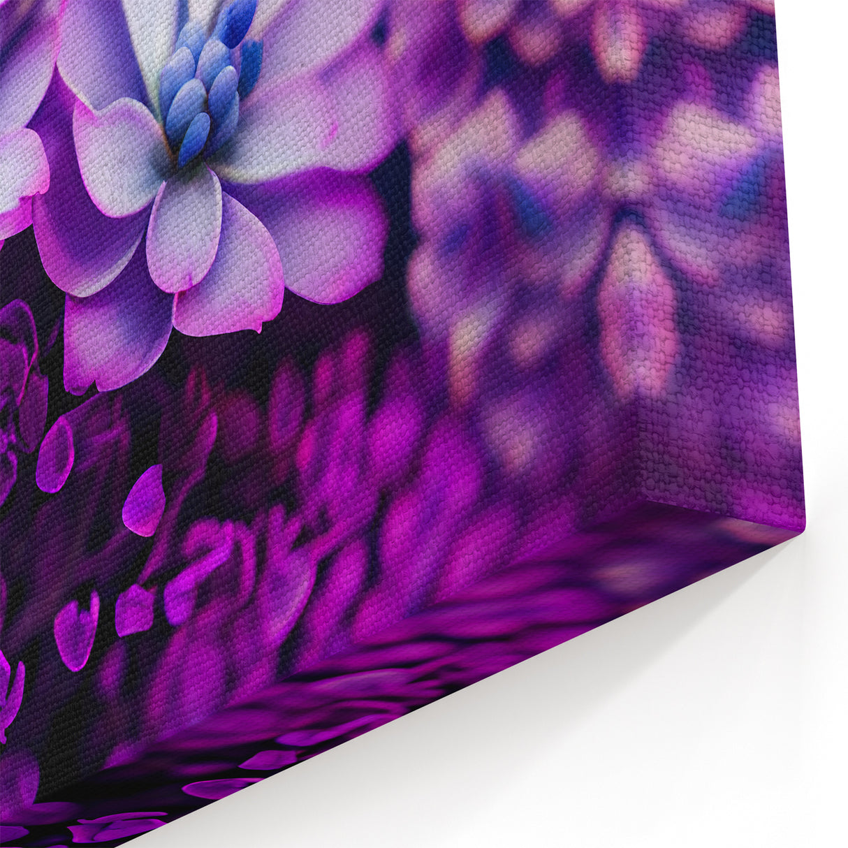 Vibrant Purple Floral Wall Art: Close-Up of Bold Blossoming Flowers Canvas