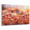 Sunset Glow Floral Wall Art: Nature-Inspired Botanical Blooming Print