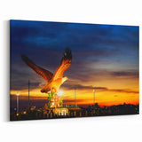 Acrylic Malaysia Scenes – Langkawi Eagle Statue at Sunset