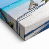 Dominican Republic Wall Art - Vibrant Caribbean Palm Beach Scene