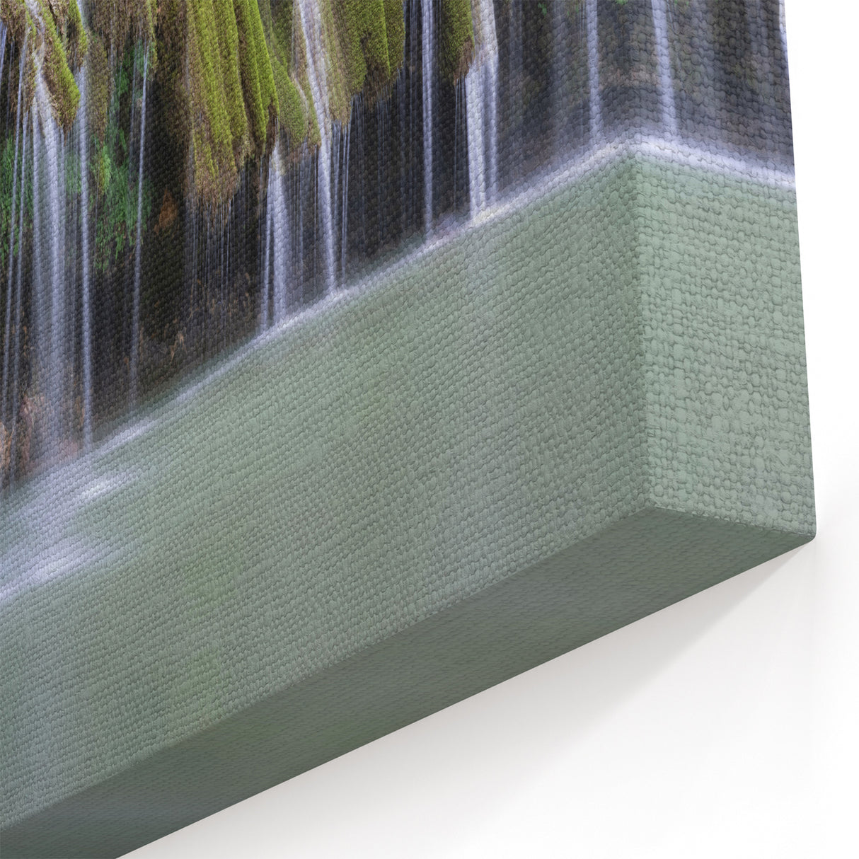 Dominican Republic Wall Art - Tranquil Waterfall in Lush Green Scenery