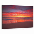 Tropical Beach Wall Art - Fiery Dominican Sunset Over Tranquil Waves