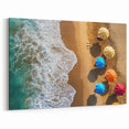 Dominican Republic Canvas Prints - Colorful Umbrellas on Sandy Beach