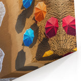 Dominican Republic Canvas Prints - Colorful Umbrellas on Sandy Beach