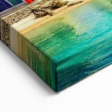 Dominican Republic Wall Art - Colorful Coastal Houses and Palm Trees